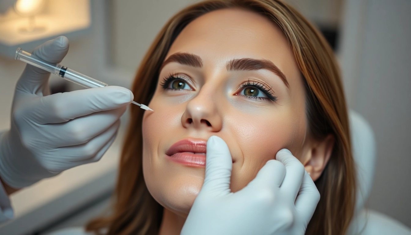 Botox Zürich treatment in a professional clinic setting, focusing on facial procedure to reduce wrinkles and achieve a youthful look.