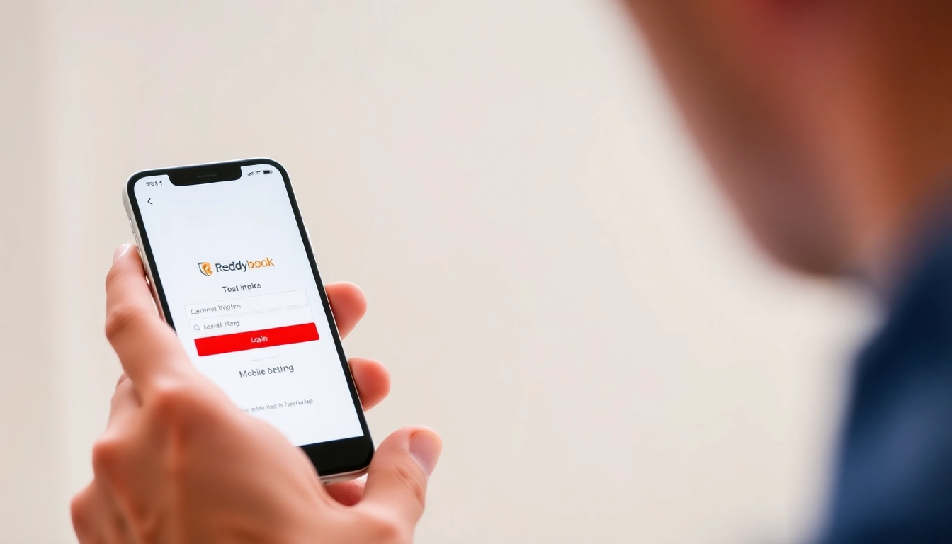 Reddybook login process on mobile device with secure, user-friendly interface for seamless betting experience