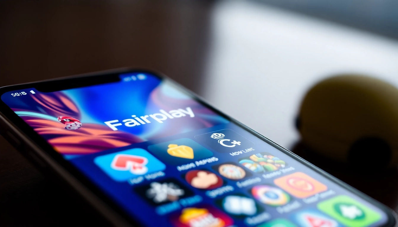 User interacts with the Fairplay app on their smartphone for seamless sports betting and casino gaming experience.