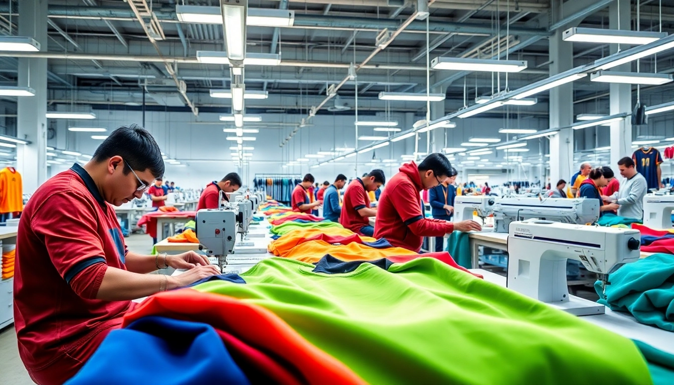 Private Label Custom Sportswear Manufacturer in Pakistan creating high-quality, customized athletic apparel with advanced machinery and skilled workers.