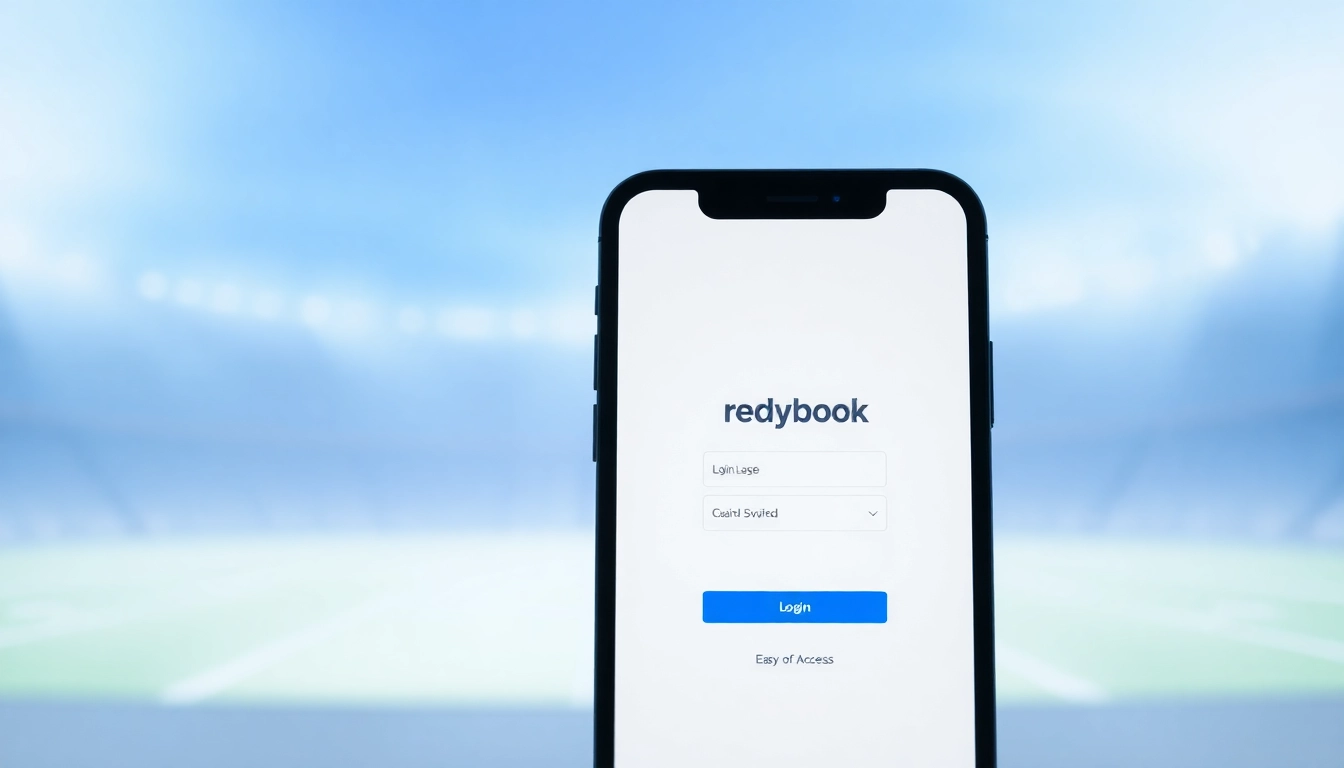 Reddybook login screen on mobile device, showcasing secure access for sports betting platform users.