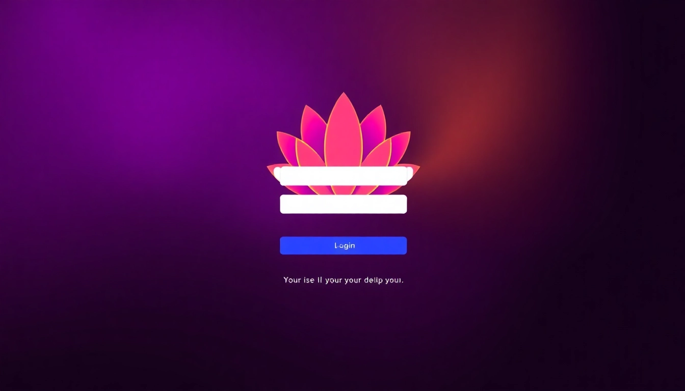 Secure Lotus365 Login page with user-friendly interface and lotus-themed branding in vibrant purple and gold tones, emphasizing safety and ease of access.