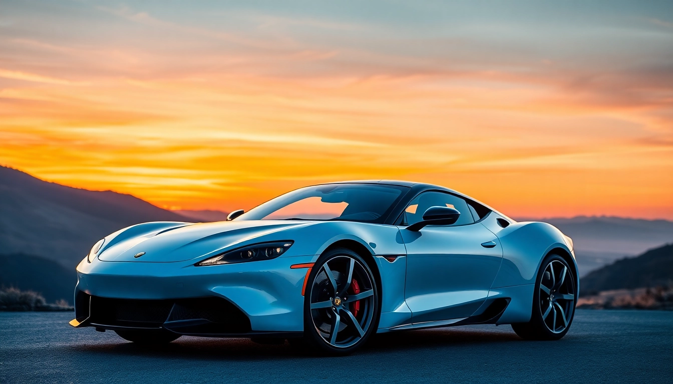 Auto sportive usate sleek luxury sports car ready for sale on scenic mountain road