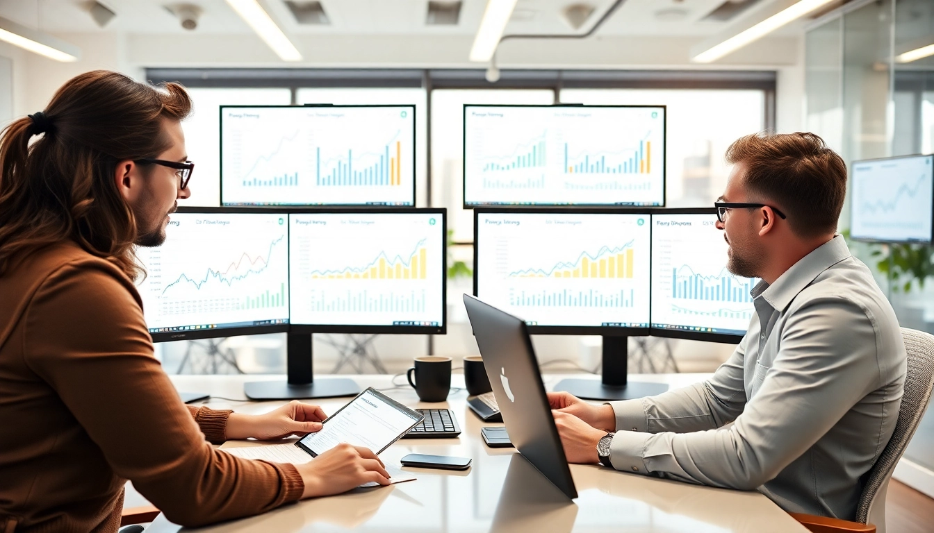 Strategic SEO team reviewing data to rank your website higher on search engines effectively