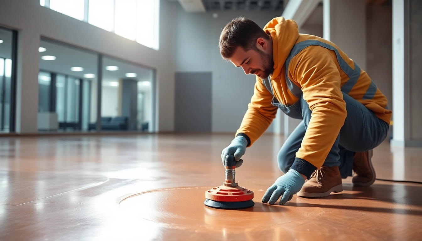 Liquid screeding Birmingham installation by professional team pouring smooth floor screed