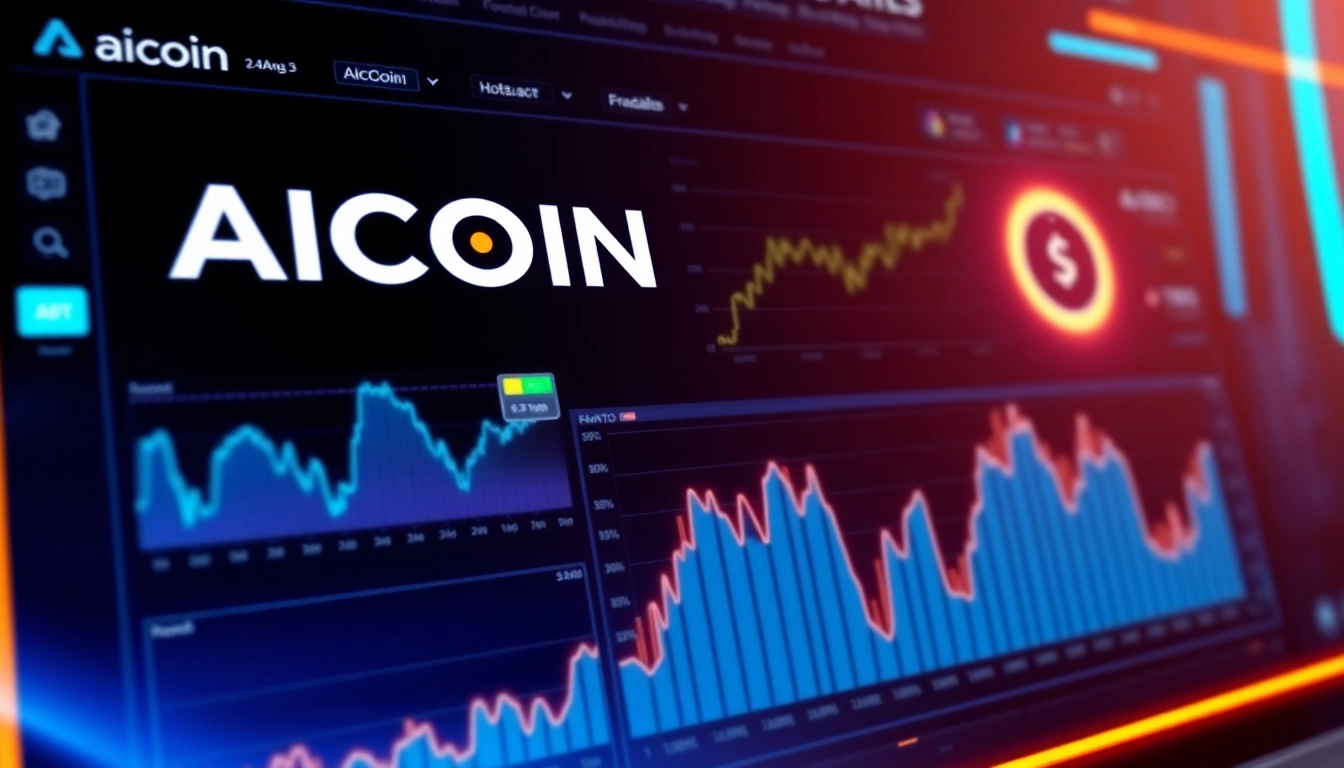 Aicoin platform displaying real-time market data and trading charts for investors and traders